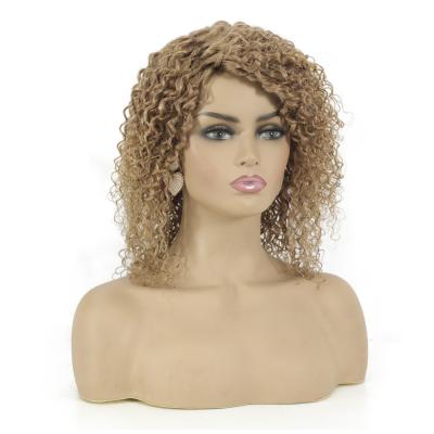 China Jerry Curly Non Lace Hand Wave Full Cuticle Water Wave Wigs Soft Hair Wigs Machine Made Deep Wave Wigs for sale