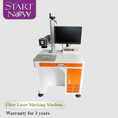 China Starnow 20W 30W 50W 60W Programmable Color Printing Stainless Steel MOPA Desktop Fiber Laser Marking Machine For Metal for sale