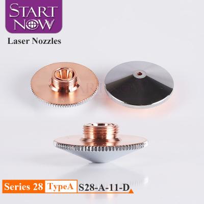 China Industrial Laser Equipment Startnow S28-A Layers Chrome Plated Laser Cutting Double Nozzle WSX Precitec Fiber Laser Cutting Machine Head OEM Laser Nozzle for sale