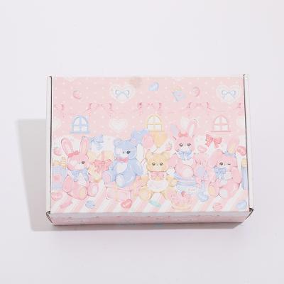 China Recyclable low price high quality paper box printing craft pink rigid paper boxes packaging for clothing for sale