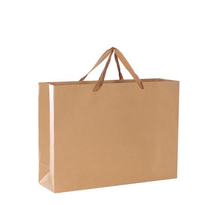 China Recyclable High Quality Durable Using Various Craft Brown Shopping Custom Paper Bag for sale