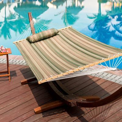 China Danlong Modern Hot-selling Outdoor Patio Swings Quilted Fabric With Double Pillow For Garden Poolside Yard for sale