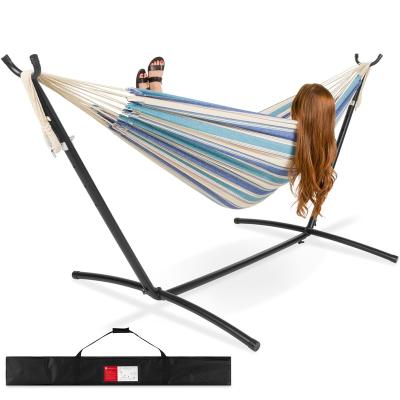 China Danlong 2-Person Traditional Brazilian Style Double Hammock with Carry Bag and Steel Stand for sale