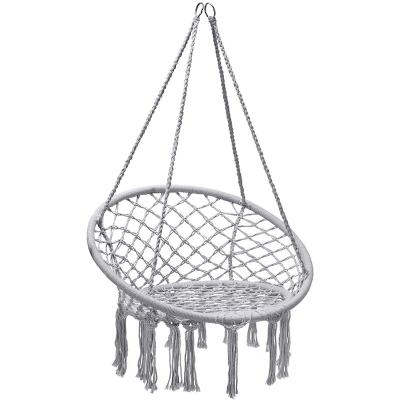 China Danlong Modern 330 Pound Max Swing Chair Macrame Swing - Hanging Cotton Rope Hammock Swing Chair for Poolside and Backyard for sale