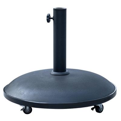 China Danlong Heavy Duty 55lbs Stand Modern Hot Selling Concrete Outdoor Patio Umbrella Base With 4 Wheels For Garden Yard for sale