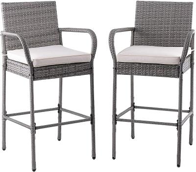 China 2 Seater Classic Modern Cheap Patio Wicker Furniture Dining Furniture Set High Bar Stools for sale