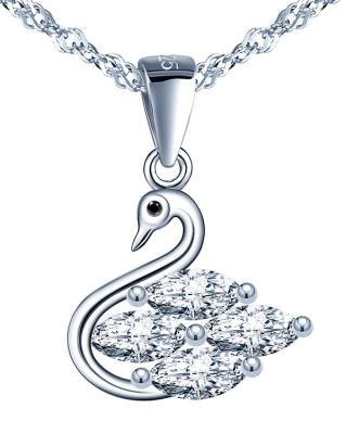 China TRENDY Swan Necklaces For Lady 925 Sterling Silver Necklace For Women for sale