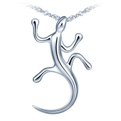 China FASHIONABLE Drop Shipping Silver Lizard Insect Necklace 925 Pendant Necklace For Kid Girls for sale