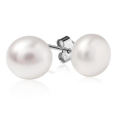 China CLASSIC Wholesale Fashion Jewelry 925 Sterling Silver Pearl Stud Earrings For Women for sale