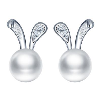 China Rabbit Earring Nickel Free Jewelry 925 Silver Beads Stud Earing For Kids Children for sale