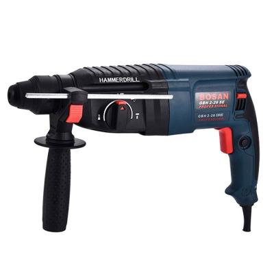 China Aluminum+Metal+Copper BOSAN 26MM 220V 800W Hammer Drill Machine Electric Rotary Hammer With Plastic Box for sale