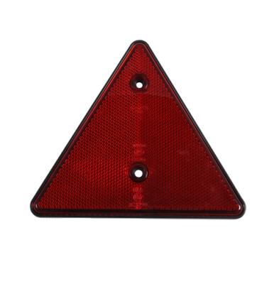 China PMMA+ABS factory supply triangular reflector red, safety warning triangle for trailer truck bus i KC204 for sale