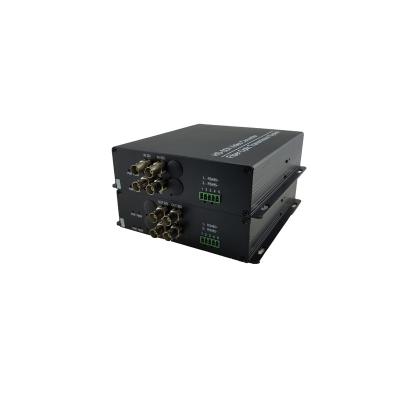 China CCTV SDI Broadcast Solution 4ch Video To Fiber Converter With RS485data for sale