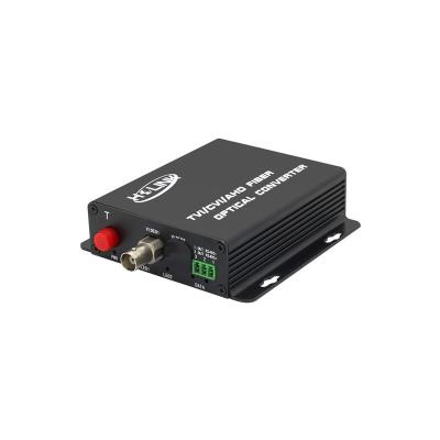 China CCTV Fiber Optic Converter 1ch TVI/CVI/AHD 1080P High Quality Video To Fiber Optic Transmitter With Reverse RS485 Data for sale