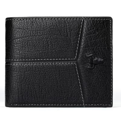 China Anti-theft OEM manufacturing 2021multiple card slots mens wallet anti-RFID large capacity men pinch fashion cowhide mens wallet for sale