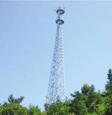 China A torre tubular de aço de 60 M, telecomunicações eleva-se 75(100)/100(130) velocidade do vento à venda