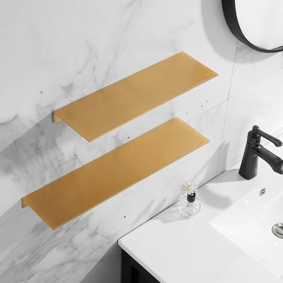 China Wall Mounted Type Modern Design Tray New Bathroom Rack Professional Production Gold for sale