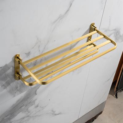 China Sanitary Type Tube Wall Mounted Rectangular Corner Towel Corner Modern Bathroom Accessories Rack Holder Rack Towel Rack for sale