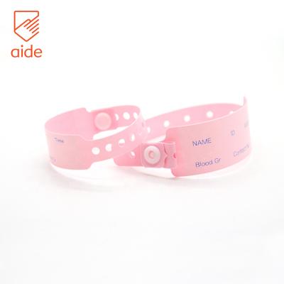 China PVC Hospital Patient ID Wristbands Medical Wristbands Custom Programmable Plastic Disposable ID Waterproof/Waterproof Vinyl for sale