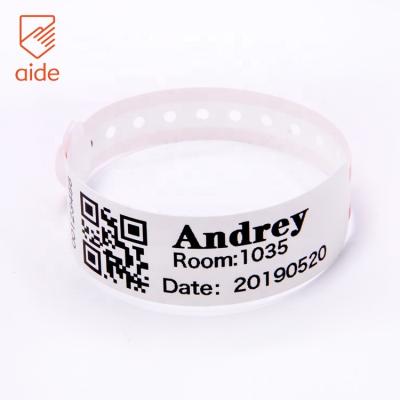 China Water Proof Barcode Tyvek Wristbands Thermal Synthetic Paper White Printable Cheap Hospital for sale