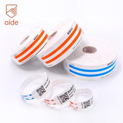 China 100% Waterproof Newborn Hospital Baby Barcode ID Wrist Bands Medical Disposable Thermal ID Patient Wristbands for sale