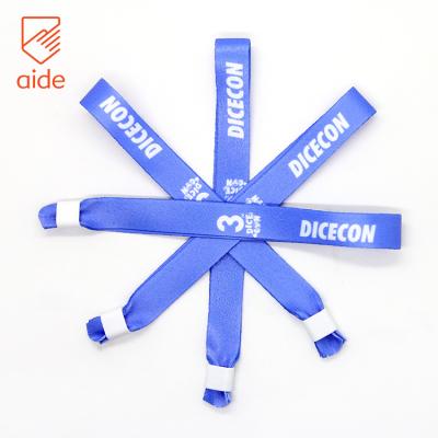 China Festival Cloth Wristbands Single Use Disposable One Direction Fabric Woven Wristbands Make Sublimation Hand Band for sale