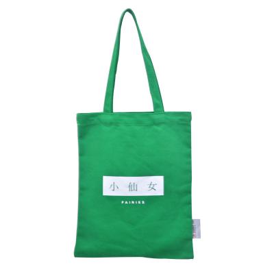 China Promotional Fashion Custom Printed Canvas Girls Shopping Cotton Bags Canvas Bag for sale