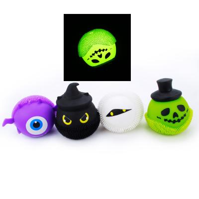 China 2021 HOT Selling Eco-Friendly Material Halloween Decompression Ball TRP Stress Ball Light Up Wiggle Toy Glow In The Dark For Kids Adults Anti-stress for sale