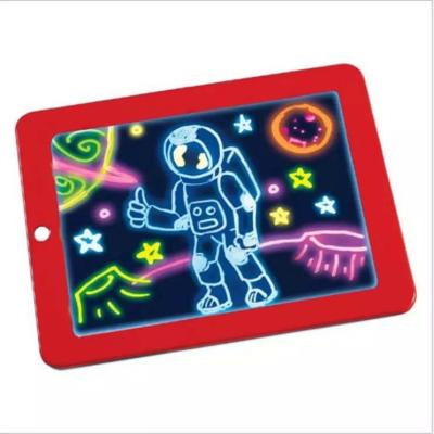 China DIY Paint 2021 Kids Educational Toys 3D Glow In The Dark Magic Drawing Pad For Kids for sale