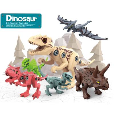 China Hot Sale DIY Dinosaur Block Set Eco-friendly Material Dinosaur Toy Building Block Sets Best Educational Toy Children Gift for sale