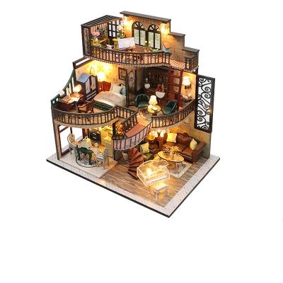 China Retro Beautiful Glamorous Fairy Garden Customized Personal Set Miniature Dollhouse Furniture For Doll's Room For Girl for sale