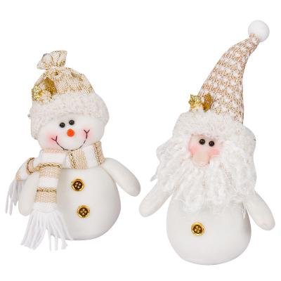 China High Quality Mini Cute White Plush Doll Toy Christmas Old Man Snowman Doll Christmas Ornaments 2022 Christmas Decoration for sale