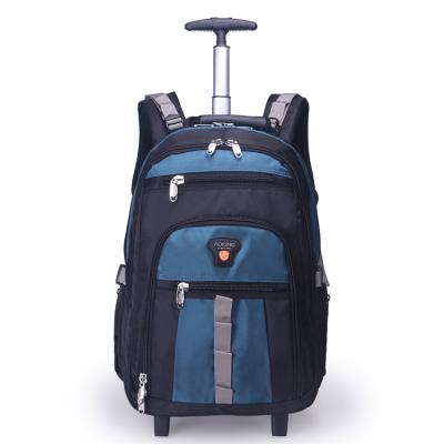 China Waterproof 2021 New Arrival Trolley Backpack With Wheel , School Laptop Trolley Backpack Bag for sale