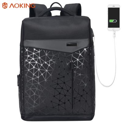 China With Left 2021 USB Laptop Stylish Backpack College Laptop Backpack Smart Bags For Student for sale