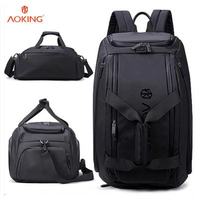 China Custom 3 Ways Waterproof Men's Backpack Black Backpack Handbag Business Travel Bag Backpack for sale