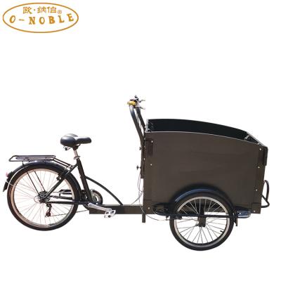 China Transport children or pets hot sale brand new e-cargo tricycles for family use child cargo electric bike for sale