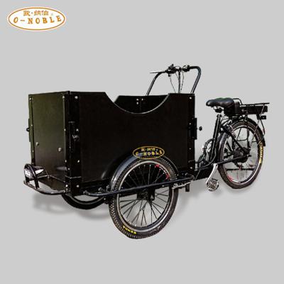 China Take people or pets to the streets front wooden box for electric cargo tricycle for family 3 wheel cargo bike for sale