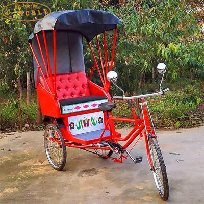 China Pick Up Passengers in Pedicab Electric Tricycle Rickshaw Street Scenic Spots Classic Tricycle Human Power for sale