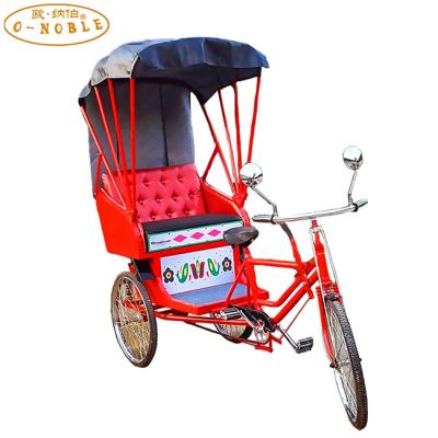 China Pick Up Passengers Street View High Quality Classic Pedicab Rickshaw For Passenger 3 Wheel Business Bicycle for sale