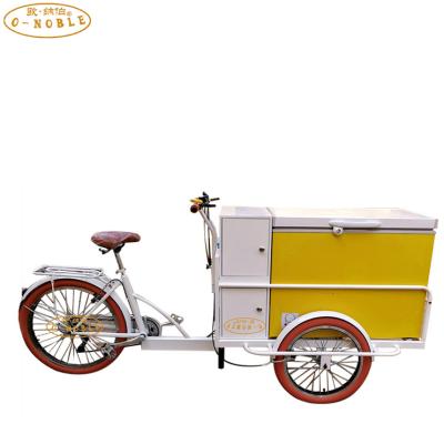 China Selling ice cream and popsicle freezer bike for electric ice cream mobile 3 wheel freezer tricycle for sale