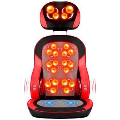 China 2020 Waist Shiatsu Car Seat Massage Chair Cushion Car Body Massager Back Vibrating Cushion With Heat For Neck And Back for sale