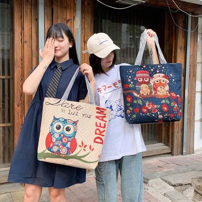 China 2021 Fashion Women Zipper Fleece Canvas Luxury Tote Bag Cotton With Custom Printed Logo Rope Handle for sale