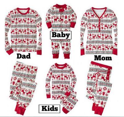 China Wholesale Christmas Family Clothies Cotton Kids Promotional Funny Printing Pajamas Breathable for sale