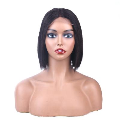 China Allrun Human Hair 4*4 Lace Closure Bob Wig 10A Straight Color 10-14 Inch Brazilian Hair In Stock 100% Human Hair for sale