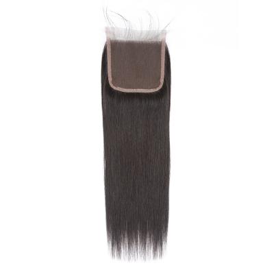 China Silky straight wave 10A nature color 4*4 lace closure straight/body wave in stock, 10-20 inch, 100% human hair, very hot selling for sale