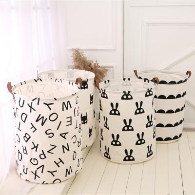 China Minimalist Canvas Cheap High Quality Cheap Price Cloth Bag Folding Laundry Hamper Cute Basket For Clothing for sale