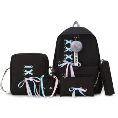 China Waterproof Student Backpack High School Set Schoolbag Feminine Schoolbag Girl New for sale