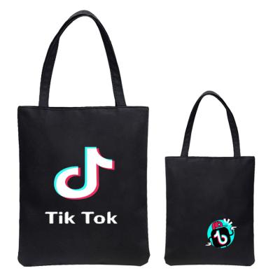 China Handled Shopping Bags Custom Logo Printed Fabric Fashion Promotional Tote Bags With Custom Printed Logo for sale