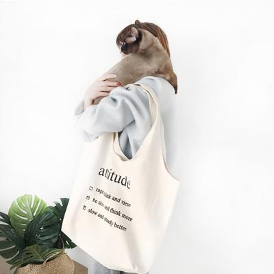 China Large Capacity And High Quality Handled Canvas Shopping Bags Multicolor Optional Printed Student Bags for sale