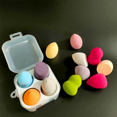 China Washable soft latex ODM/OEM sponge puff with face makeup egg silicone case waterdrop make up sponge for sale